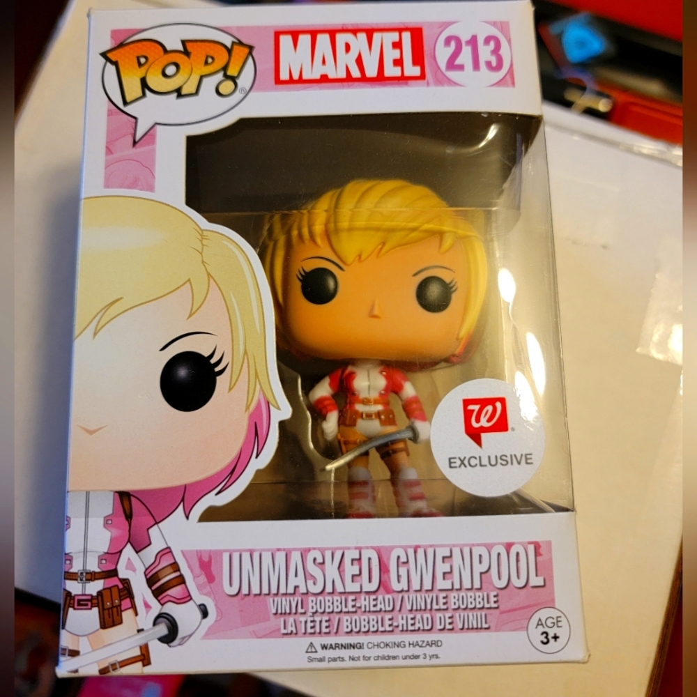 Funko POP! Marvel Unmasked GwenPool Exclusive Vinyl Bobble Head #213